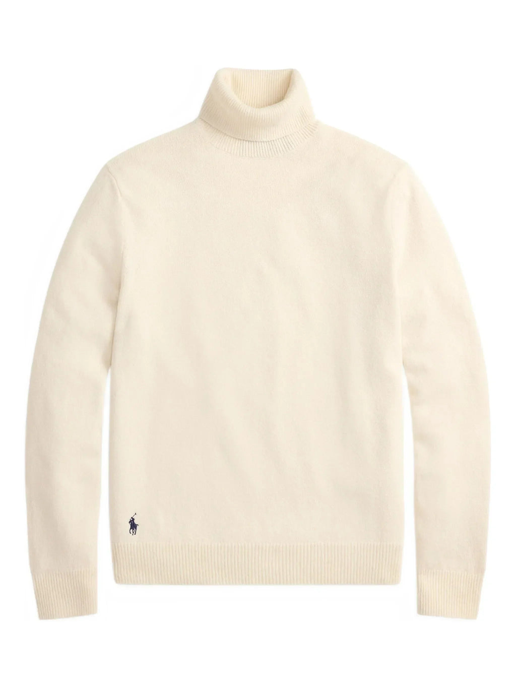 RALPH LAUREN Wool-Cotton Roll Neck Jumper Andover Cream