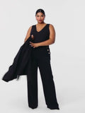 Statement Button Palazzo Pants