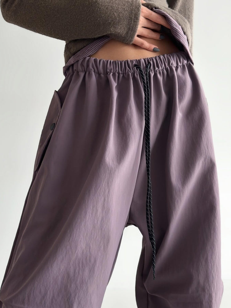 Drawstring Wide-Leg Pants
