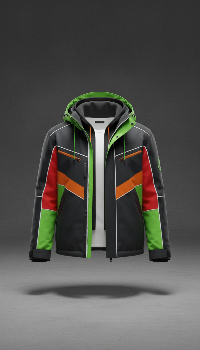Tech Outerwear Jacket with Reflective Trim