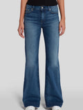 Stretchy Mid Rise Flare Jeans