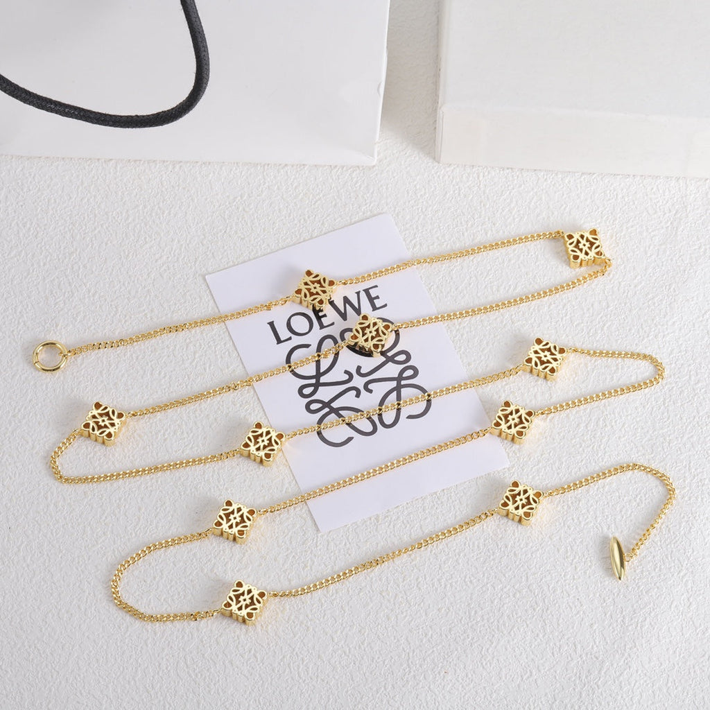 18K LOEWE Anagram Long Necklace