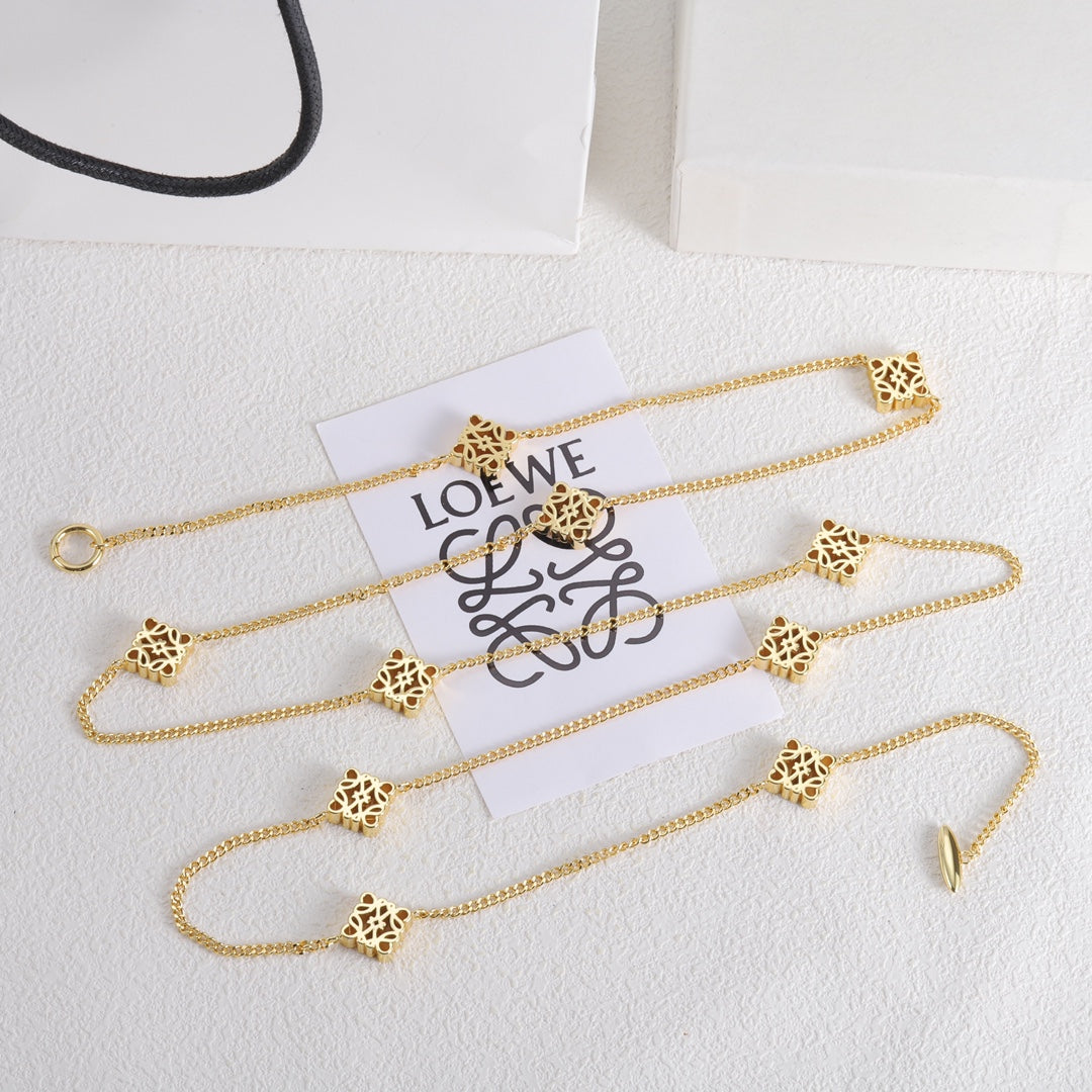18K LOEWE Anagram Long Necklace