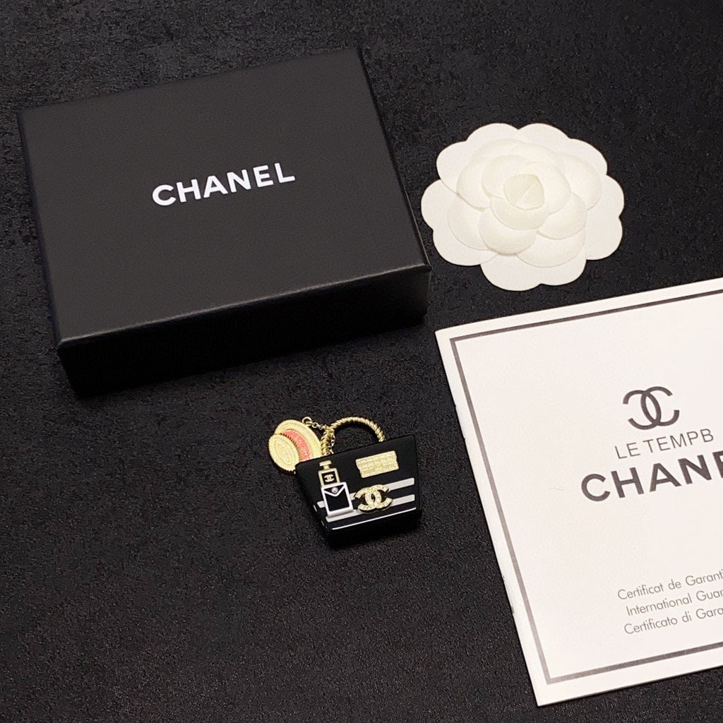 18K  Chanel Bag Brooch